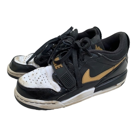 Air Jordan Legacy 312 Low Black White Gold Unisex Nike Kids' Sneakers sz 4Y - Picture 4 of 11